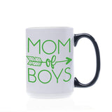 green mom of boys mug