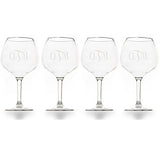4 Monogram Wine Glasses