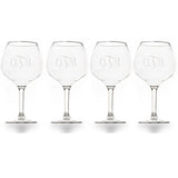 4 Monogram Wine Glasses