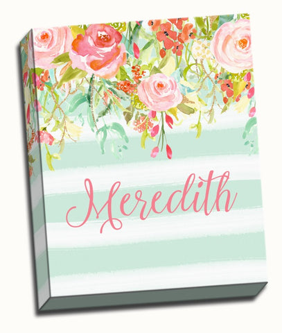 Personalized Watercolor Flower Art