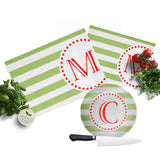 Monogram Initial Christmas Cutting Board