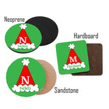 Personalized Santa Hat Christmas Coasters