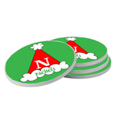 Personalized Santa Hat Christmas Coasters  