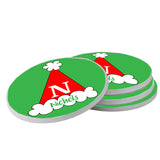 Personalized Santa Hat Christmas Coasters