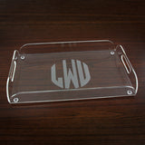 Monogrammed Acrylic Serving Tray  