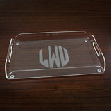Monogrammed Acrylic Serving Tray