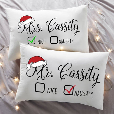 Naughty or Nice Pillow Case Set