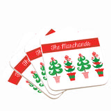 Personalized Christmas  Tree Coasters
