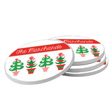 Personalized Christmas  Tree Coasters