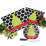 Personalized Polka Dot Tree Christmas Cutting Board