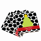 Personalized Polka Dot Christmas Coasters