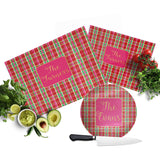 Plaid Christmas Cutting Board  