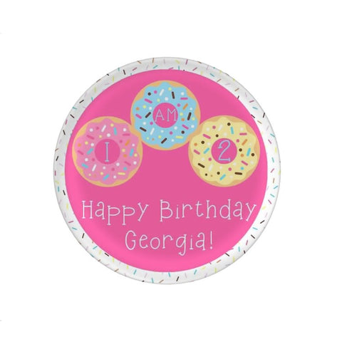 Personalized Doughnut Melamine Plate