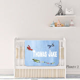 Personalized Airplane Baby Blanket