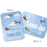Personalized Airplane Baby Blanket