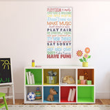 Playroom Rules Canvas Wall Art