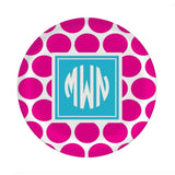Monogram Melamine Plate
