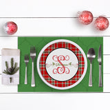 Tartan Plaid Christmas Plate