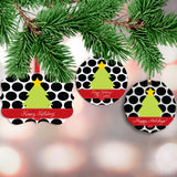 Personalized Polka Dot Christmas Ornament  