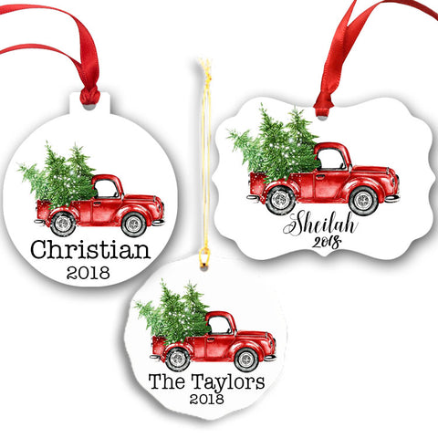Christmas Tree Truck Ornament