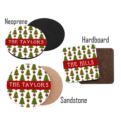 Christmas Treee Beverage Coasters  