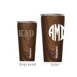 Monogram Walnut Corkcicle Tumbler  