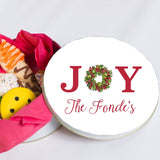 Personalized Joy Christmas Cookie Tin