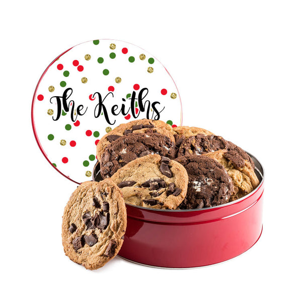 Personalized Christmas Cookie Tin