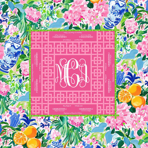 Tropical Floral Mahjong Mat