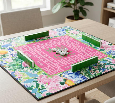 Tropical Floral Mahjong Mat