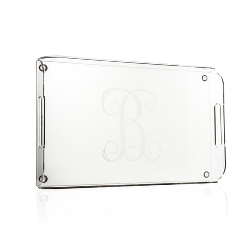 Monogrammed Acrylic Serving Tray  