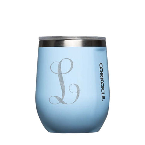 Monogram Floral Letter M - Stemless Wine Glass - Personalized Gifts fo -  bevvee