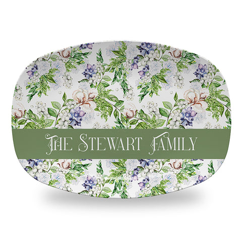 Blueberry Cotton Personalized Platter