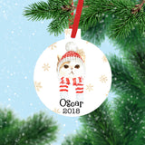 Personalized Cat Christmas Ornament