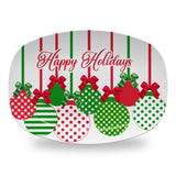 Personalized Christmas Baubles Platter