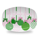 Personalized Christmas Baubles Platter