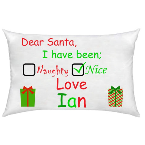 Christmas Naughty or Nice Pillowcase