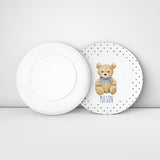 Birthday Bear Plate Personalized