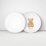 Birthday Bear Plate Personalized