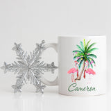 Christmas Flamingo Palm Mug
