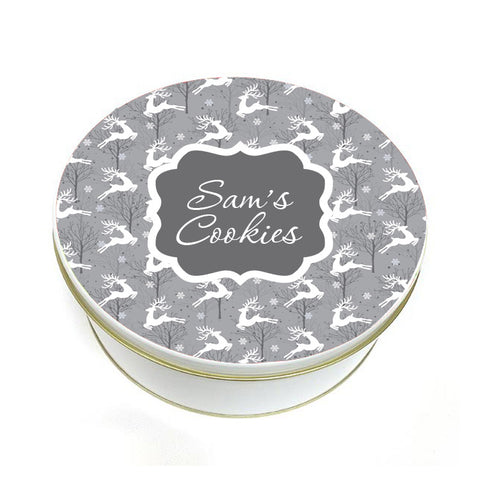 Personalized Deer Cookie Tin