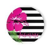 Personalized Hibiscus Plate
