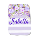 Personalized Floral Burp Pad