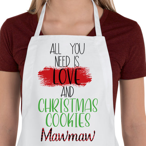 Personalized Love N Cookies Christmas Apron
