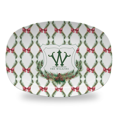 Personalized Christmas Pines Tray