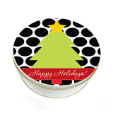 Personalized Polka Dot Christmas Cookie Container  