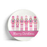 Personalized Pink Nutcracker Christmas Plate