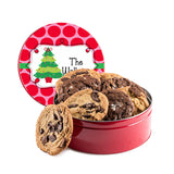 Personalized Dotty Tree Christmas Cookie Tin