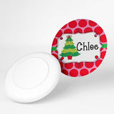 Personalized Pink and Red Christmas Plate