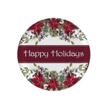 Personalized Poinsettia Christmas Plate